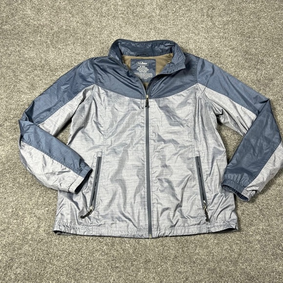 L.L. Bean Women's Two-Tone Blue and Gray Ski Jacket Size M - Picture 1 of 6